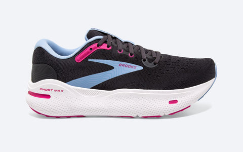 Brooks Ghost Max Women's Running Shoe in Ebony/Open Air/Lilac Rose Available in Wide Widths