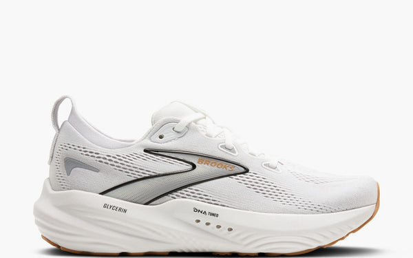 Brooks Glycerin 22 Women's Road Running Shoe in Black/BlueHeron/Orange, Black/ Black/Grey/White, White/Grey/Black & White/LimpetShell/Amparo