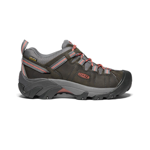 Keen Women's Targhee II Waterproof Hiking Shoe in Magnet/Coral