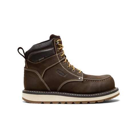 Keen Men's Cincinnati 6" Waterproof Boot (Carbon Toe) in Dark Chocolate