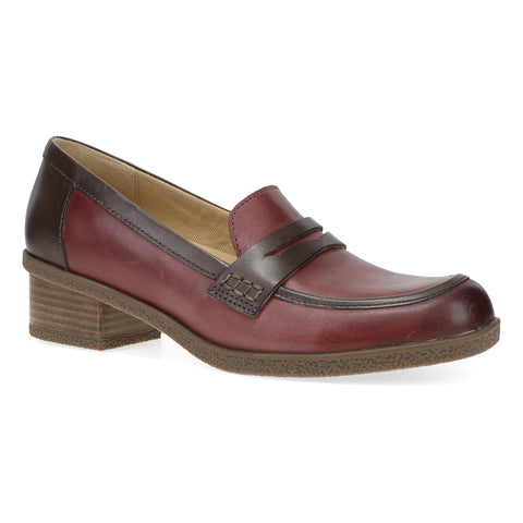 Dansko Danica Plum/Chocolate & Black Waterproof Burnished Loafer