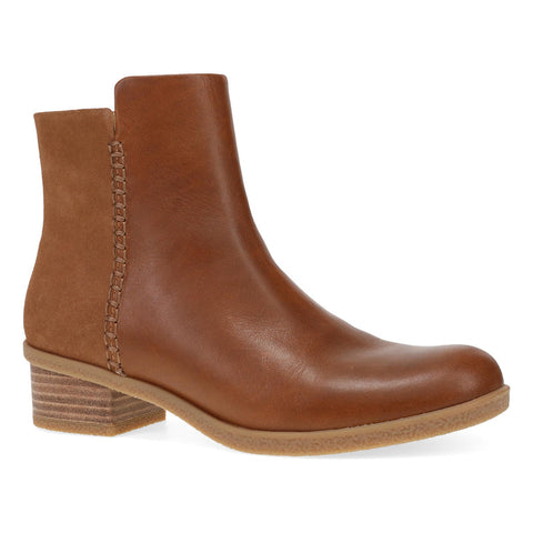 Dansko Denay Waterproof Milled Boot in Saddle & Black