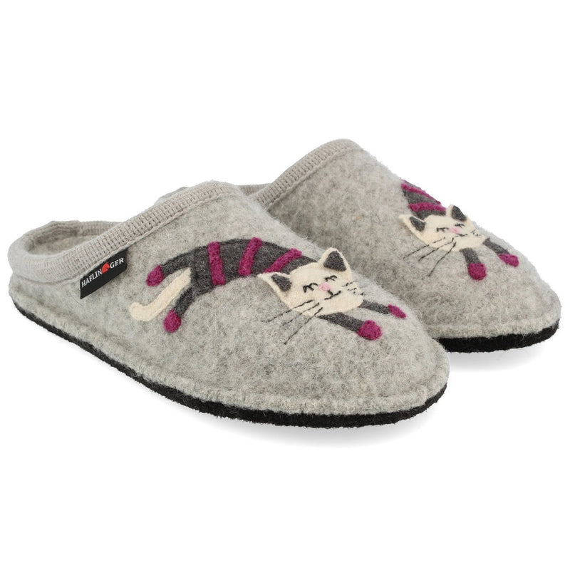 Haflinger Katze Slipper in Silver Grey