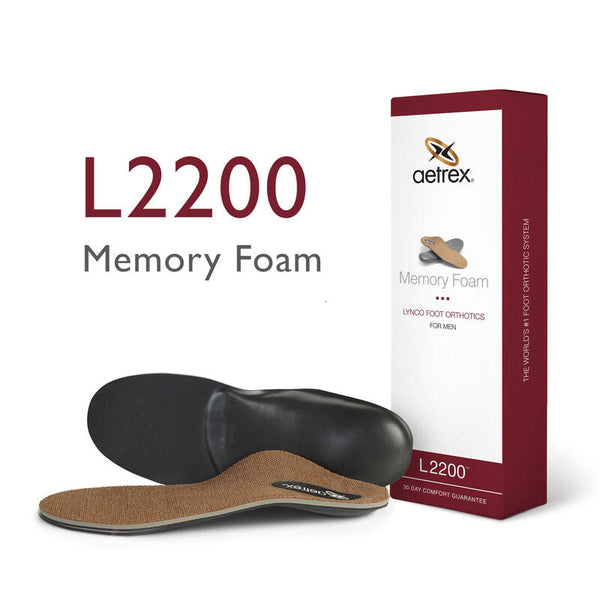 Aetrex L2200 Men's & Women's Memory Foam Orthotic - Insole for Extra Cushioning