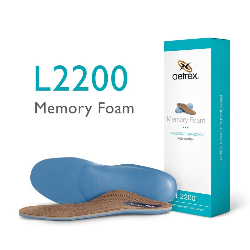 Aetrex L2200 Men's & Women's Memory Foam Orthotic - Insole for Extra Cushioning