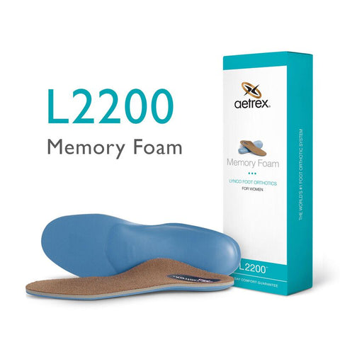 Aetrex L2200 Men's & Women's Memory Foam Orthotic - Insole for Extra Cushioning