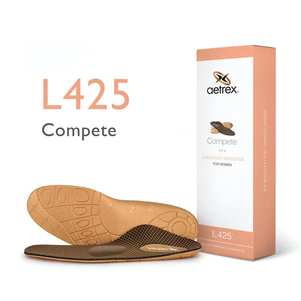 Aetrex L425 Men's & Women's Compete  Posted  Orthotics with Metatarsal Support