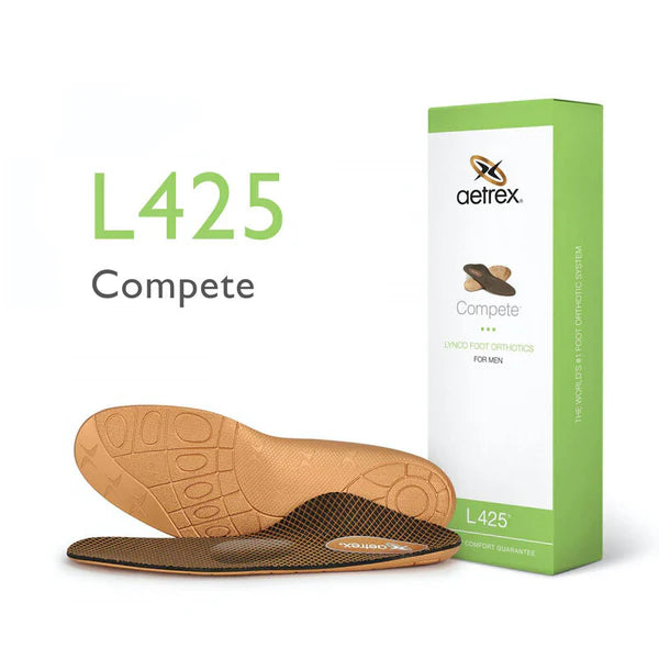 Aetrex L425 Men's & Women's Compete  Posted  Orthotics with Metatarsal Support
