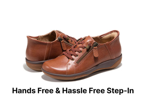 Halsa Alma Slip In Shoe Available in Wide Widths in Cognac, Brown & Black