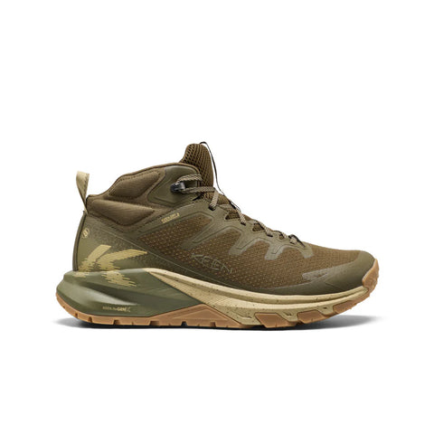 Keen Men's Targhee Apex Mid Waterproof Hiking Boot in DarkOlive/Khaki