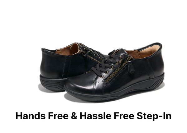 Halsa Alma Slip In Shoe Available in Wide Widths in Cognac, Brown & Black