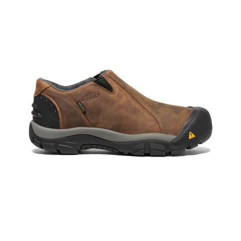Keen Men's Brixen Low Slip-On Waterproof Shoe in Black/Brown