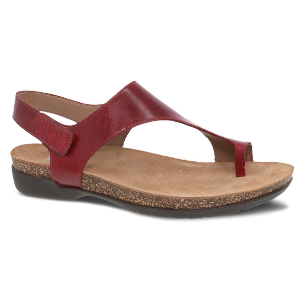 Dansko Reece in Honey Distressed & Black Waxy Burnished Sandal