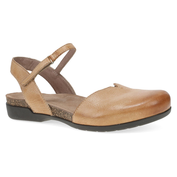 Dansko Rowan in Honey Distressed & Red Milled Nubuck Leather