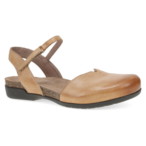 Dansko Rowan in Honey Distressed & Red Milled Nubuck Leather