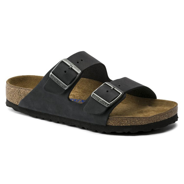 Birkenstock Arizona Soft Foot Bed in Habana & Black Oiled Leather - Some available in Narrow Widths