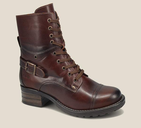 Taos Crave Leather Boot Available in Wide Widths in Black, Brown & Red