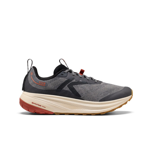 Keen Men's Roam Trail Running Shoe in Magnet/BurntBrick & Black/Magnet