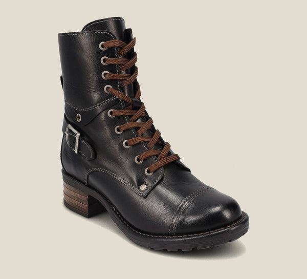 Taos Crave Leather Boot Available in Wide Widths in Black, Brown & Red