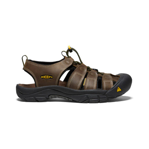 Keen Men's Newport Leather Water Hiking Shoe in Bison Available in Wide Widths