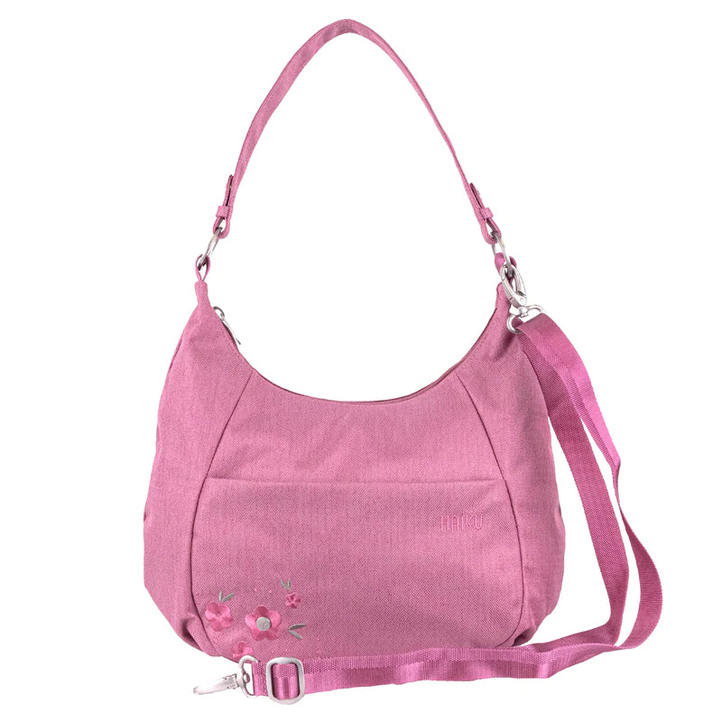 Haiku Amble Hobo Bag in Stone Gray Cherry Blossom Black in Bloom Bl Gimres Shoes