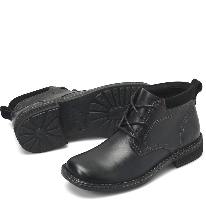 Born Men's Henry Boot in Black Leather