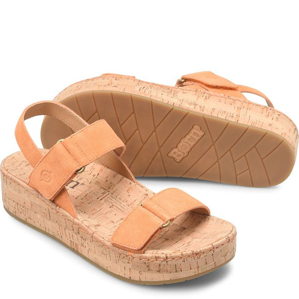 Born Sloan Sandal in Grey, Orange & Black