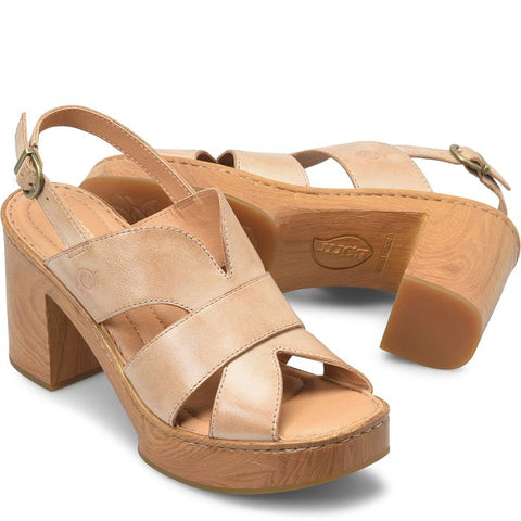 Born Nassau Leather Sandal in Tan