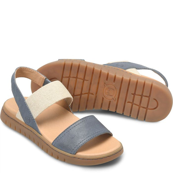 Born Amabel Sandal in Navy & Brown