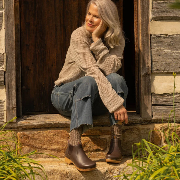 Dansko Becka Boot in Black & Chocolate