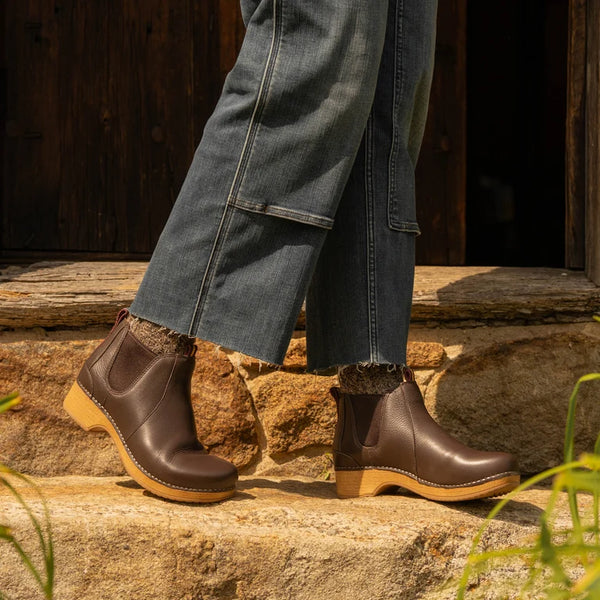 Dansko Becka Boot in Black & Chocolate
