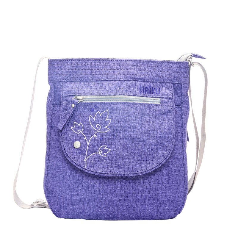 Haiku Jaunt Cross Body Bag in Wild Mint, Rosewood, Rustic Clay, Cherry BlossomRiver Rock blue, Stone Gray, Vineyard Purple & Black in Bloom