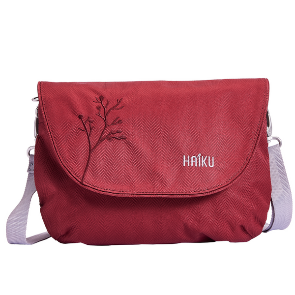 Haiku Bliss Saddle Bag In Rosewood, Stone Gray & Black