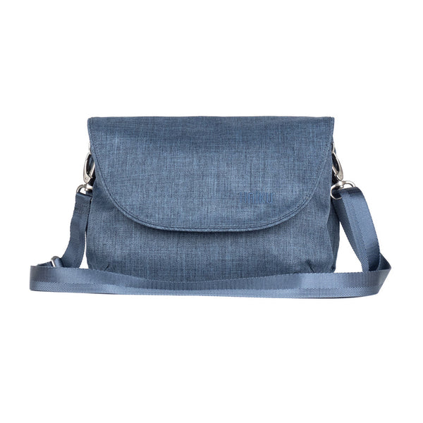 Haiku Bliss Saddle Bag In Cherry Blossom, River Rock Blue and Black