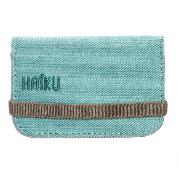 Haiku Trek RFID Mini Wallet 2.0 in Neon Flora, Wild Mint, Stone Gray, Rustic Clay, Rosewood, River Rock Blue & Black