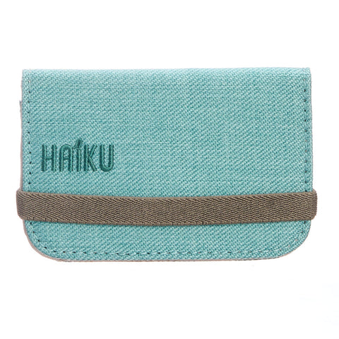 Haiku Trek RFID Mini Wallet 2.0 in Neon Flora, Wild Mint, Stone Gray, Rustic Clay, Rosewood, River Rock Blue & Black