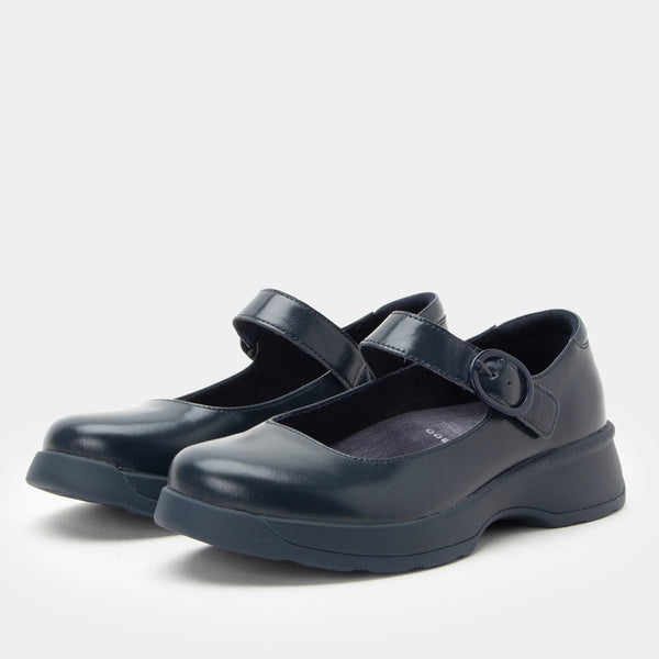 Alegria Jazmine Shoe in Glazed Navy & Dapper Black