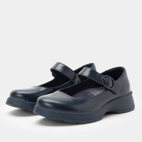 Alegria Jazmine Shoe in Glazed Navy & Dapper Black