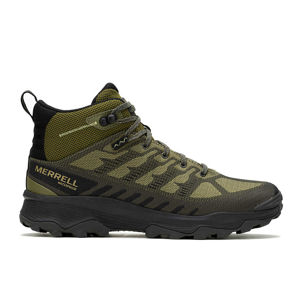 Merrell Men's Speed Eco Mid Waterproof Hiker in Black Mosstone