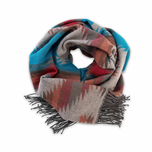 Pistil Mattea Scarf in Teal, Turquoise & Olive