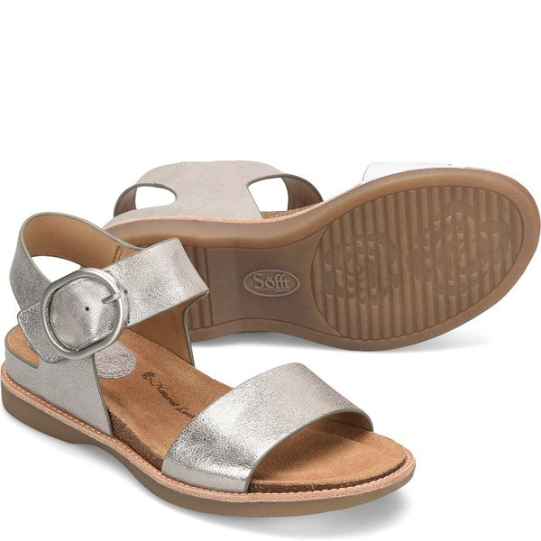 Sofft Bali Sandal in Cocoa Brown, Luggage & Anthracite/Silver