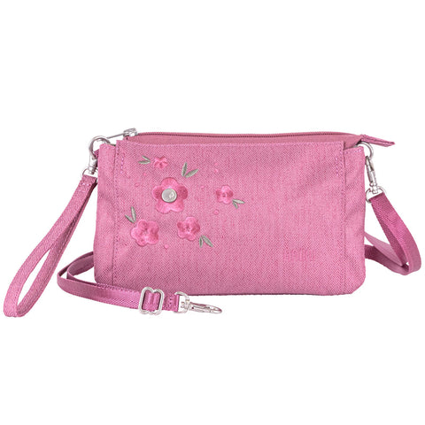 Haiku Stride Wristlet in Cherry Blossom & River Rock Blue