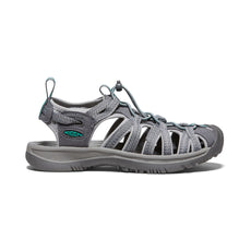 Keen Whisper Hiking Sandal in Granite/GreenPeach, Black/Grey, Grey & Toasted Coconut