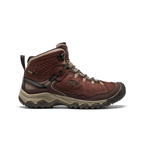 Keen Men's Targhee IV Waterproof Mid Hiking Boot in Java/Brindle, Black & Bison Available in Wide Widths