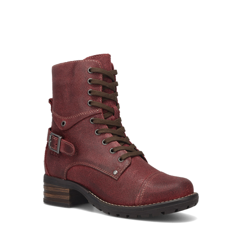 Taos Crave Leather Boot Available in Wine & Charcoal Ruff Out