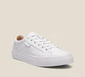 Taos Plim Soul Lux Leather Sneaker in White, Merlot, Black & Carmel
