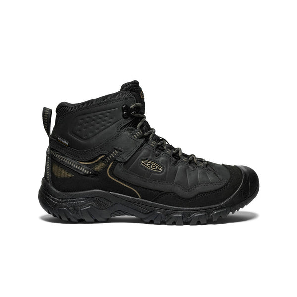 Keen Men's Targhee IV Waterproof Mid Hiking Boot in SeatTurtle/RoastedPecan, Black & Bison Available in Wide Widths