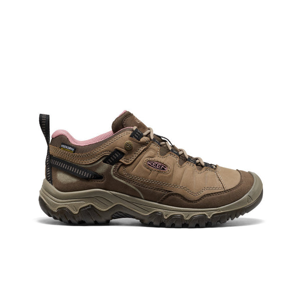Keen Women's Targhee IV Waterproof Shoe in Alloy/Green & Brindle/NostalgiaRose