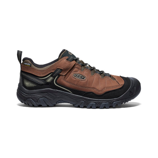Keen Men's Targhee IV Waterproof Hiking Shoe in SeaTurtle/RoastedPecan & Bison/Black