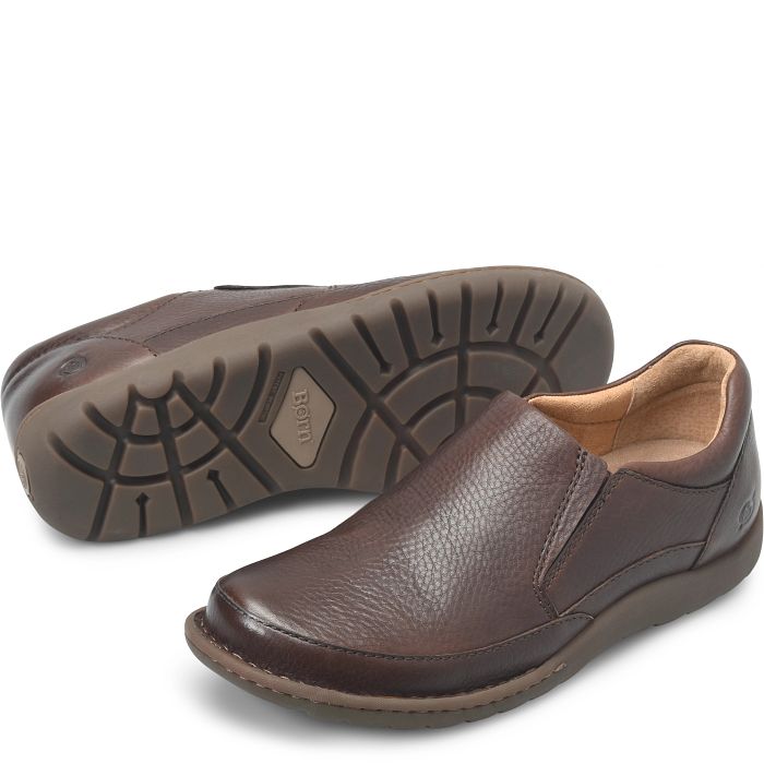 Born Men's Nigel Slip On in Brown & Black